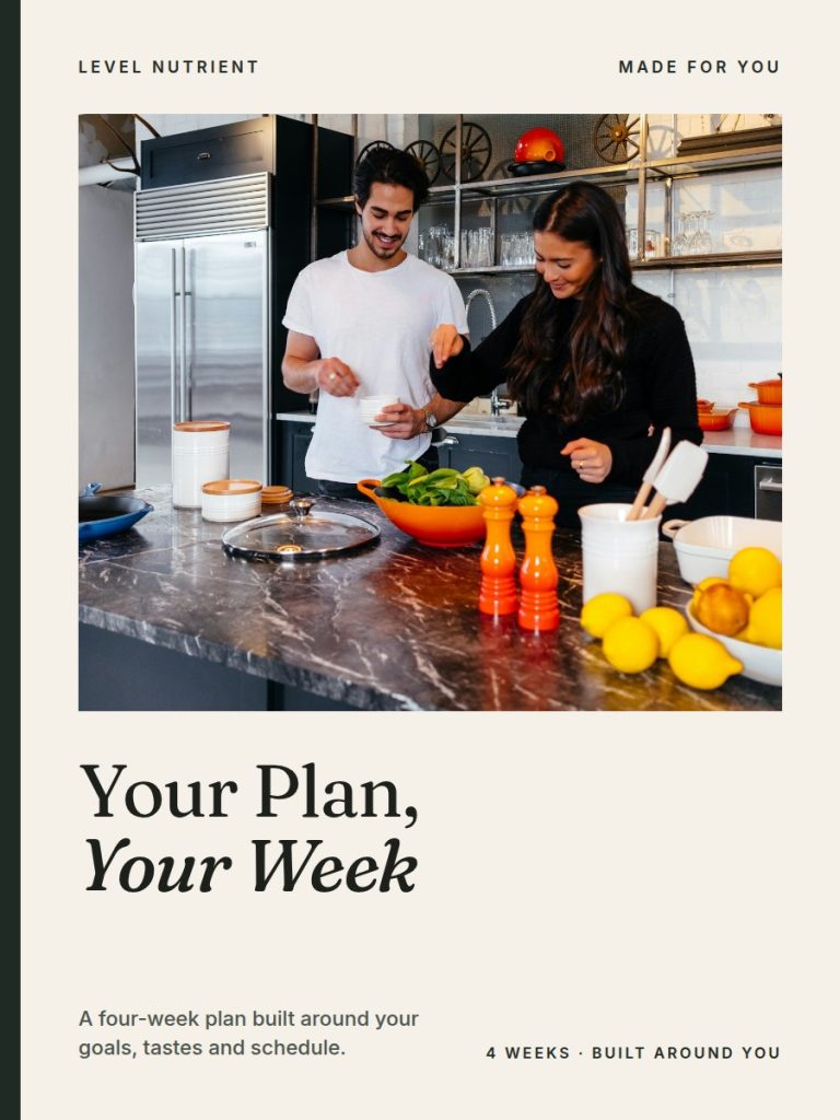 Cover of the Level Nutrient personalized meal plan